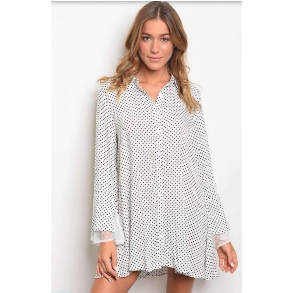 Polka Dot Shirt Dress